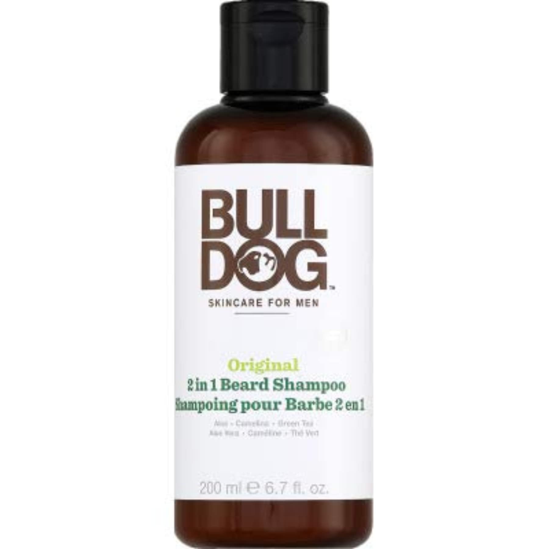 Bulldog Champú para barba 2 en 1, botella de 200 ml