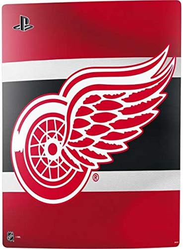 Skinit Decal Gaming Skin Compatible with PS5 Bundle - Officially Licensed NHL Detroit Red Wings Jersey Design
