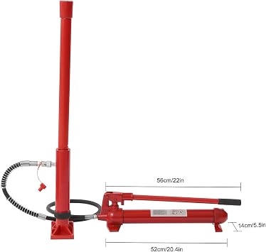 Auto Body Frame Repair Kit, 12 Ton Porta Power Hydraulic Jack, Hydraulic Combined Jack for car Repair, 6 FT Oil Hose Hydraulic Car Jack Ram, with Carrying Storage Case, with 14 Accessories