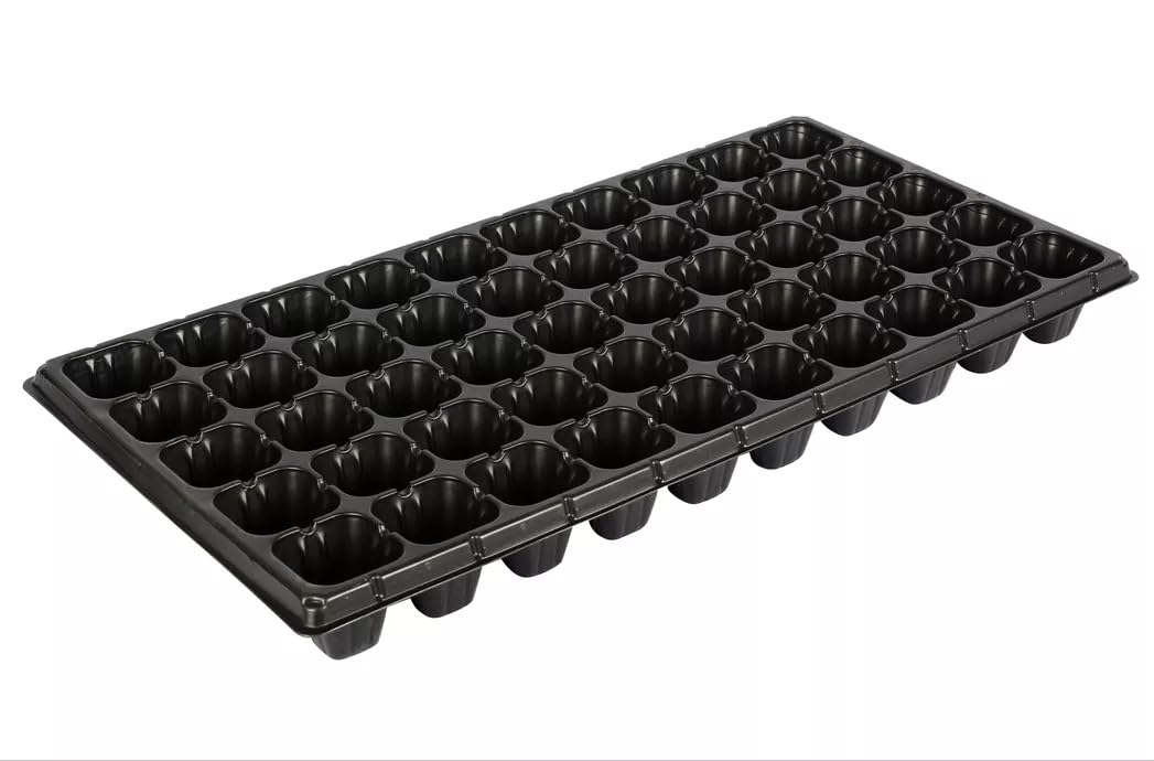 3 Pack 50 Cell Plant Trays Plastic Gardening Seed Trays for Sowing Seeds Cuttings & Propagation Individual Cells with Drainage Holes Fits Most Standard Seed Trays Grow Your Own Plants (1)
