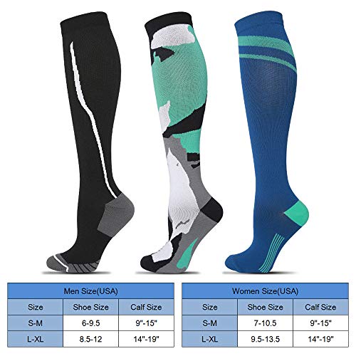 Meias Esportivas, Andoer Meias de pressão esportiva, masculino, feminino, meias de compressão, elást