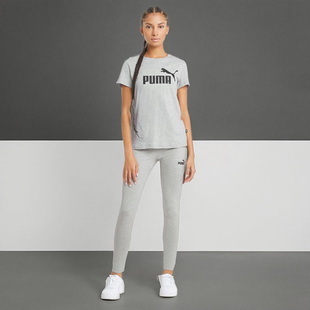 PUMA Koszulka damska Essentials Logo, Jasnoszary wrzosowy - Ah23, M