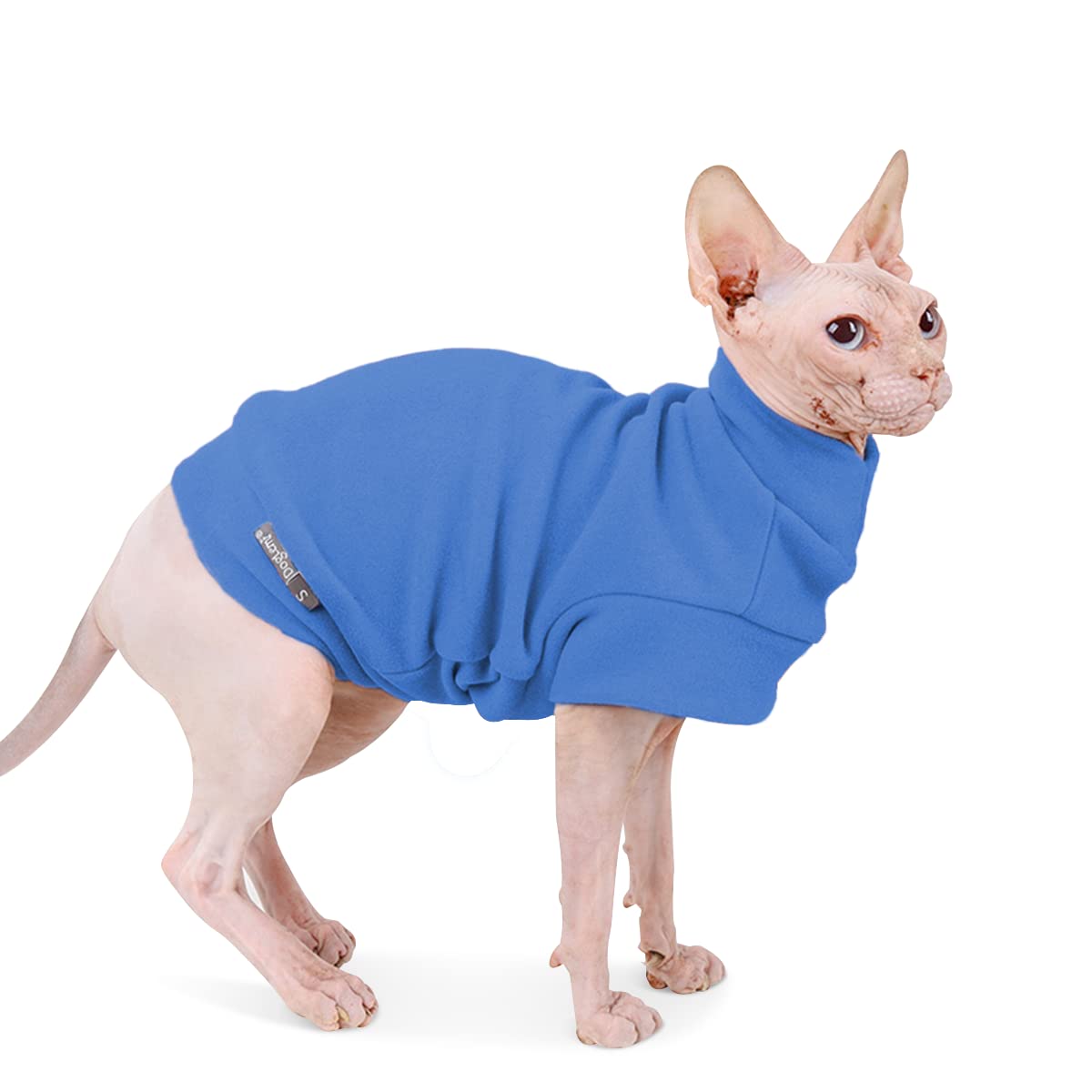 Small Dogs Fleece Dog Sweatshirt - Cold Weather Hoodies Spring Soft Vest Thickening Warm Cat Sweater Puppy Clothes Sweater Winter Sweatshirt Pet Pajamas for Small Dog Cat Puppy (Small, Sky Blue)
