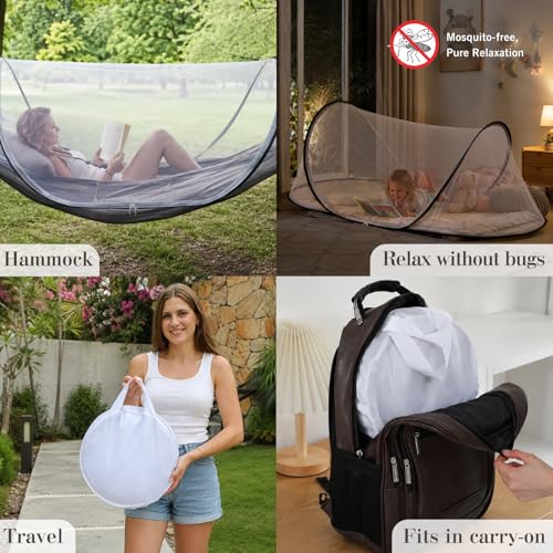 Large Pop Up Mosquito Net for Bed