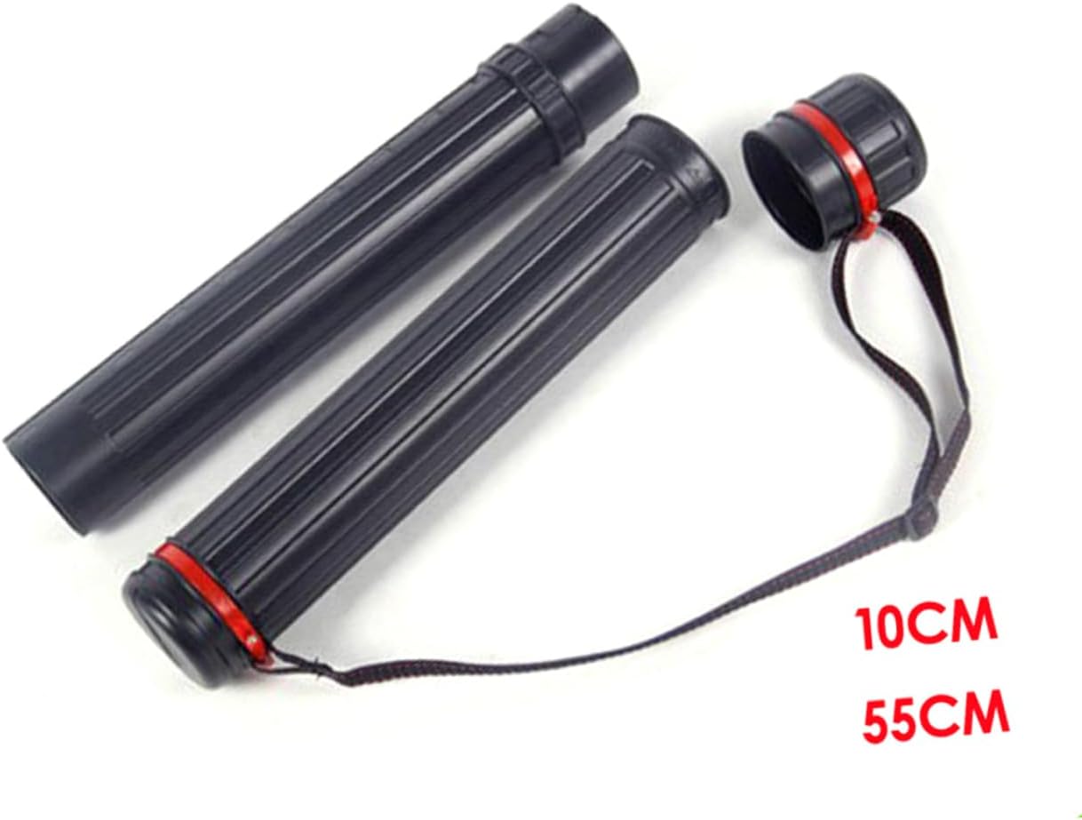 Extendable Plastic Telescopic Document Painting Paper Storage Black Extra Small Ideal for Storing Documents Artwork and Posters Lightweight and Portable Design