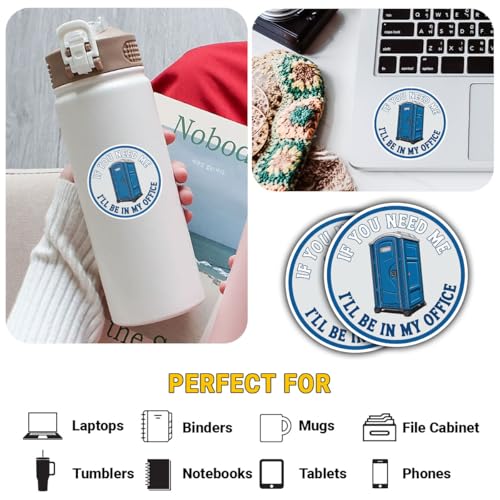 Calcomanías para orinal de Porta: Pack de 3 pegatinas de humor de construcción de vinilo 3