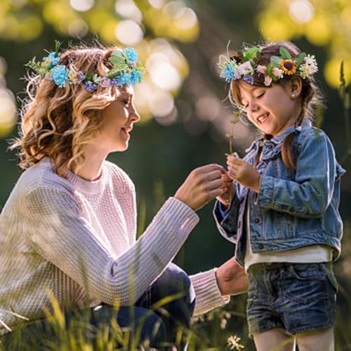 Accessoires pour cheveux sans douleur : lot de 12 couronnes de fleurs légères