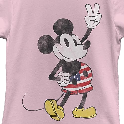 Disney Characters American Mouse Girl's Solid Crew Tee2