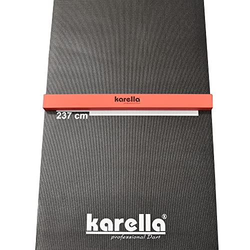 Karella Oche Ultimo Stabiler Profi Abwurfbalken perfekte Abwurflinie für Dartmatten extrem klebestark für alle Teppiche und Bodenbeläge 60x5 cm Höhe 3 cm
