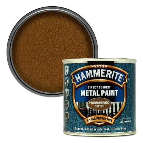Hammerite Direct to Rust Metal Paint - Hammered Copper Finish Cover