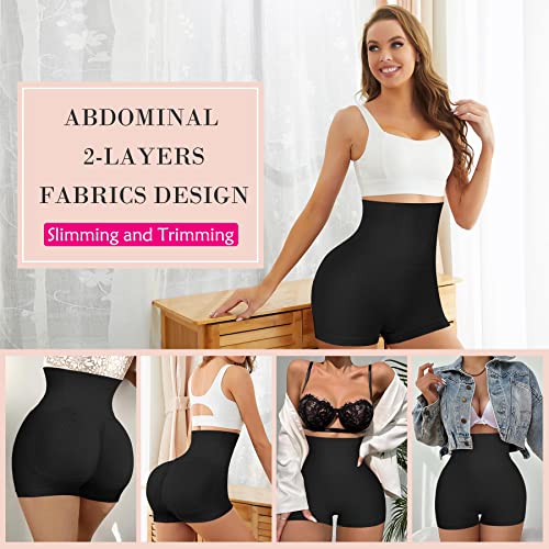 Nebility Butt Lifter Padded Shapewear High Waist Hip Enhancer Pads Shorts Women Seamless Underwear Tummy Control Panty Black thumb #3