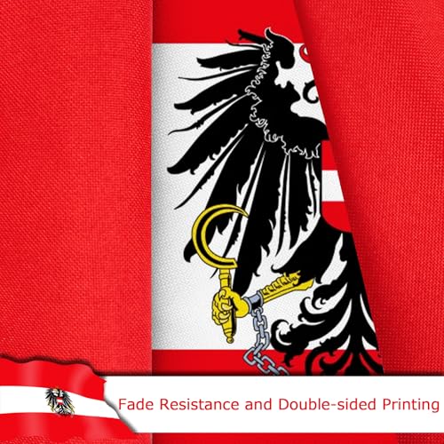 Drapeau de l'Autriche pour l'extérieur en polyester 400D à œillets