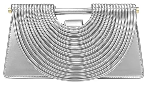 Handwoven Bread Women's Evening Clutch Top Handle Bag Shoulder Crossbody Creative Noodle Purses Satchel Handbags