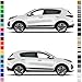 Auto-Dress® Lot de 2 bandes latérales autocollantes pour Kia Sportage