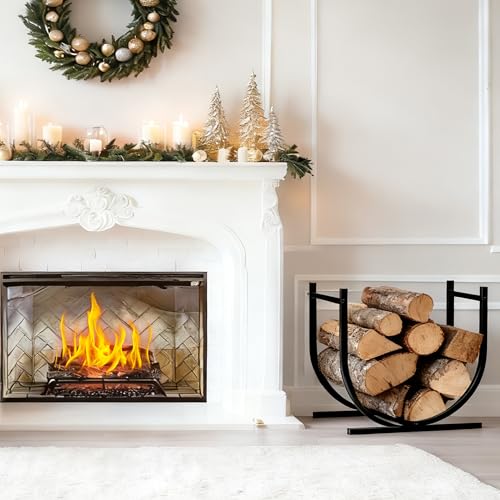 image for DUMOS 17 Inch Firewood Rack Holder, Heavy Duty Logs Holder for Indoor 