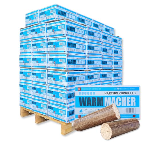 800kg Nestro Hartholzbriketts 80x10kg Karton FSC Gluthalter Kamin Ofen Brenn Holzbriketts Heiz Grill Smoker Kohle | Energie Kienbacher