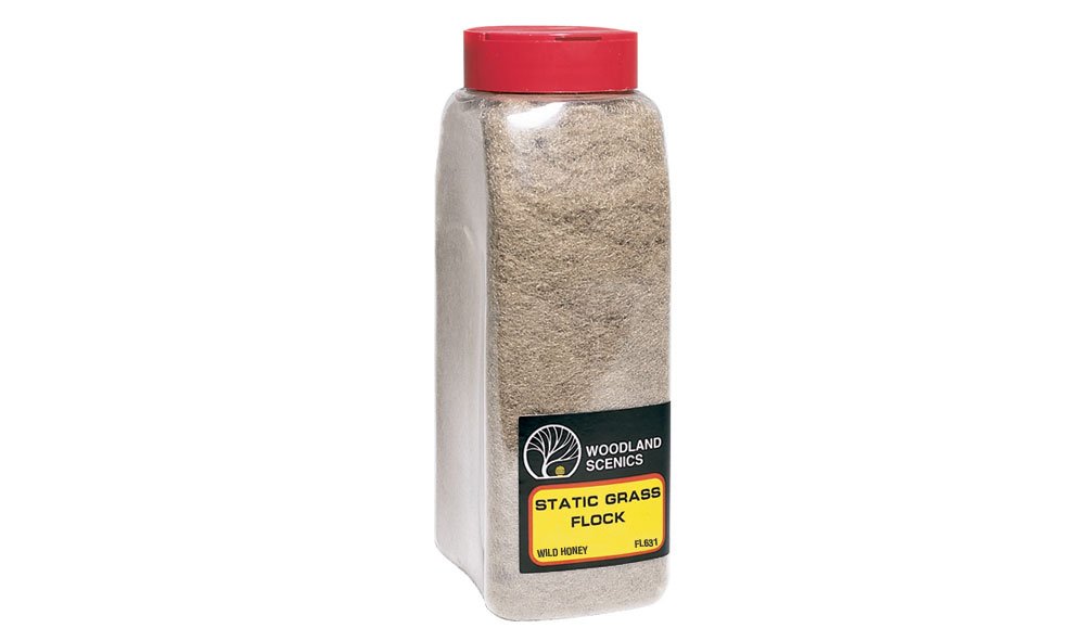 Woodland Scenics FL631 Static Grass Hay Straw Honey Yellow Beige Grass Material Wild Honey Static Grass