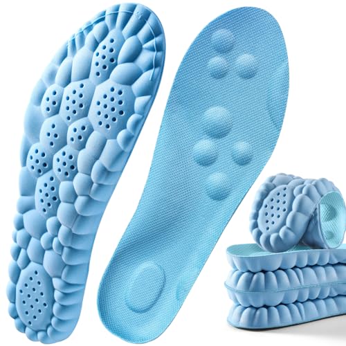Image of 4D Cloud Steppers Insoles for Men and Women, Arch Support Insoles, Memory Foam Insoles, Shock Absorption and Cushioning Sports Shoe Insoles(Blue, M (Men's 6.5-8Women's7.5-9))