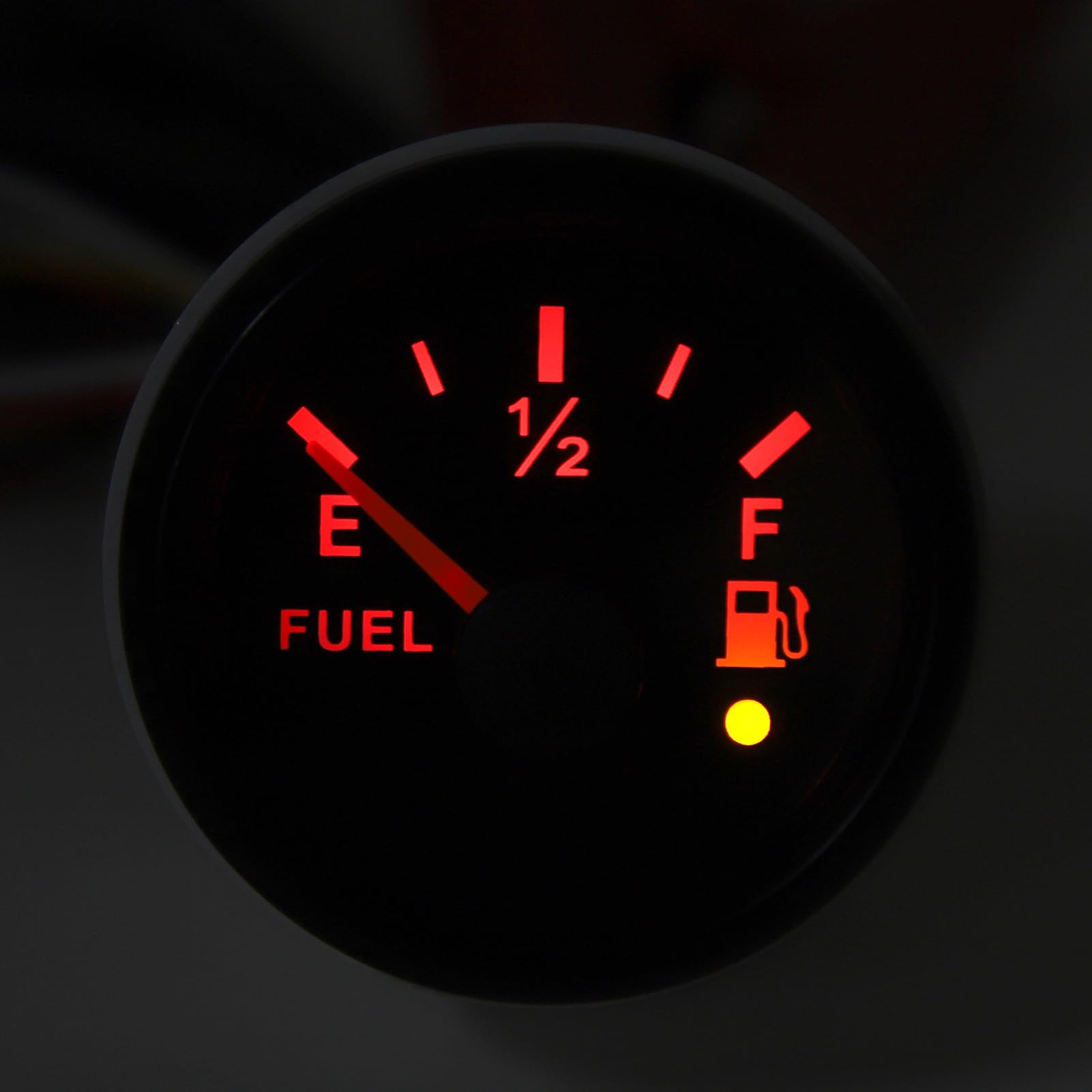 Jauge de Niveau de Carburant Universelle, Numérique, Compteur de Carburant Marin, 52mm, DC9-32V, 240-33ohm, pour Camping-car, Yachts, Bateaux de Pêche (Cadran noir Lunette noire)