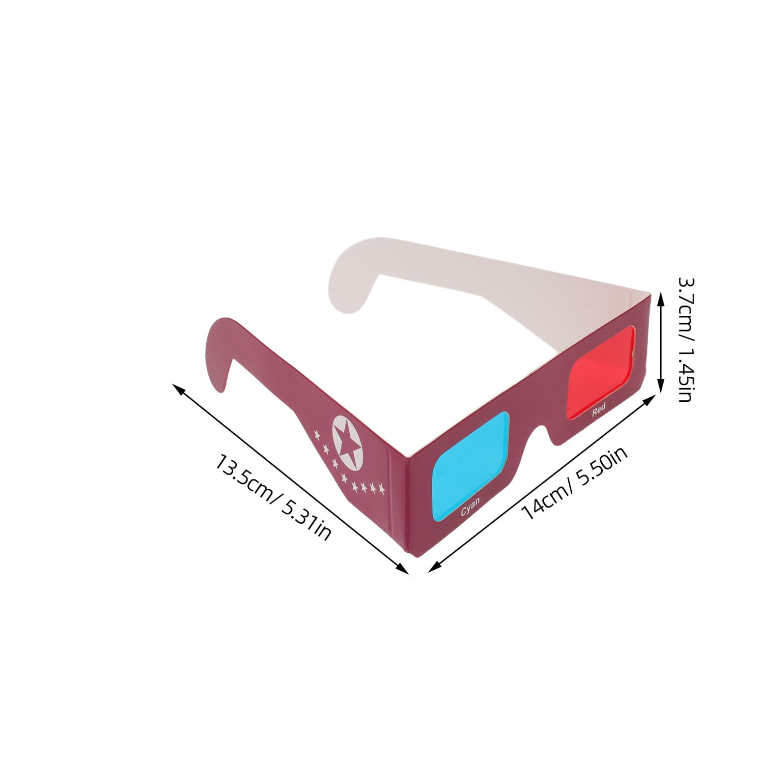 Toddmomy 10 Occhiali 3D di Carta Rosso Blu Occhiali 3D Usa e Getta per Film TV e Computer Set da 10 Pezzi per Attività di Gruppo e Intrattenimento Multidispositivo