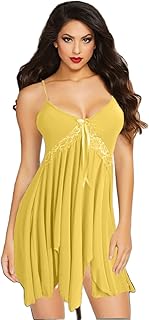 Season LINGERIE Ù„اÙ†جرÙŠ بÙŠبÙŠ دول ÙˆبÙ„اÙŠ سÙˆت فستاÙ† أصفر ليكرا