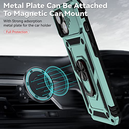 Hitaoyou Compatible with iPhone 14 Plus Case, iPhone 14 Plus Magnetic Case with Camera Cover & Kickstand Military Grade Shockproof Cover - image 5