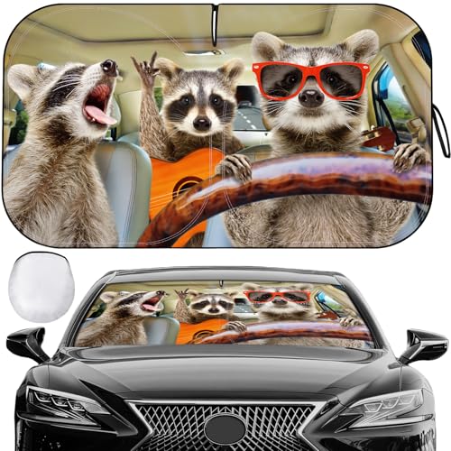 Car Windshield Sun Shade - Foldable Car Sun Shade Windshield for Front Window Reflector Sunshade Offers Ultimate Protection for Cars Interior (55.2 x 31.5 in)
