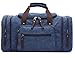 Produktbild Limirror vintage Canvas Reisetasche Sporttasche weekender Tasche für Damen und Herren mit der Großen Kapazität (Blau)