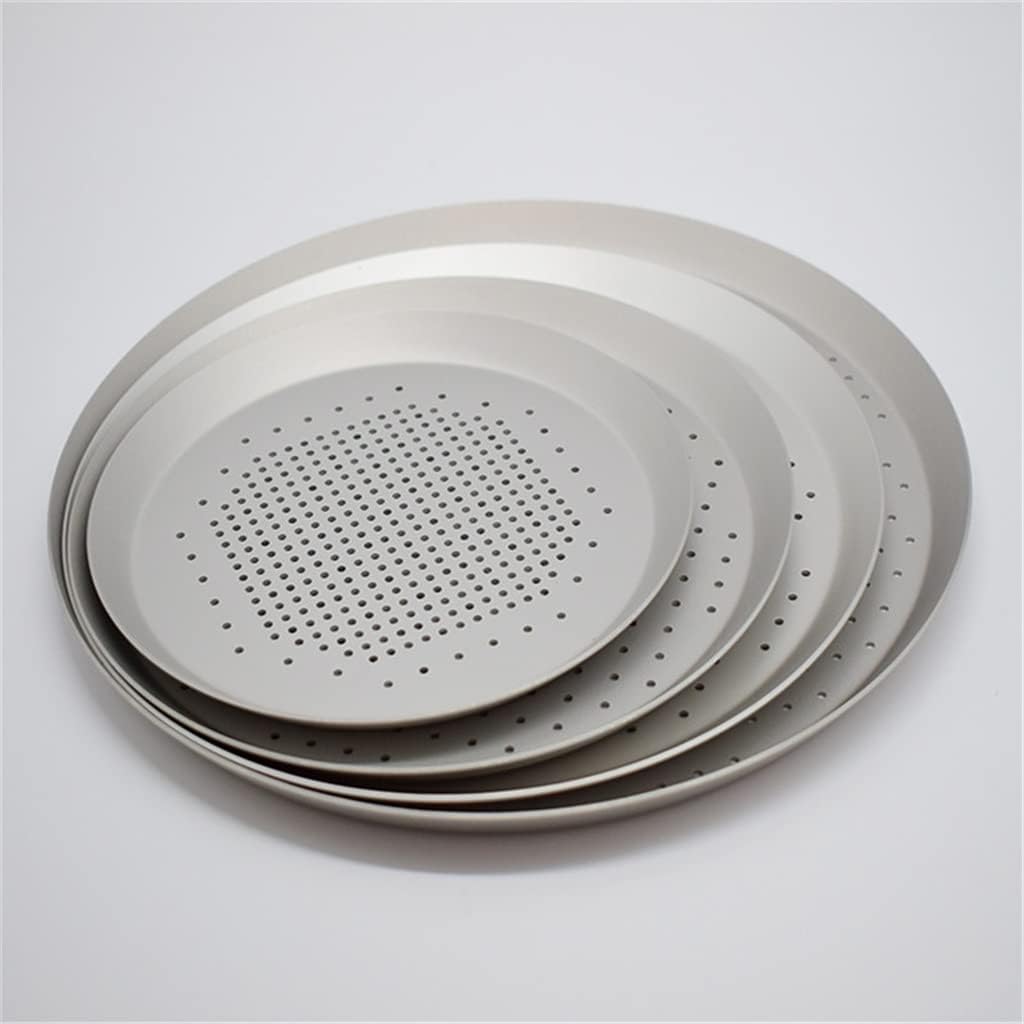 Hole Nonstick Pizza Baking Pan Tray Plate Dishes Holder Bake Ware Baking Tool Accessories Pizza Screen Pan Metal Net