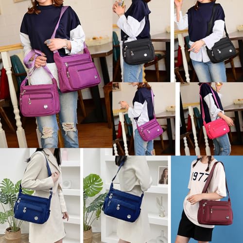 Bolso cruzado para mujer con múltiples bolsillos miniatura 7