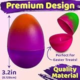 Stargo 16 Pack 3.2” Large Colorful Ombre Easter Eggs Empty - with hinges, Bright Ombre Multicolored, Plastic Easter Eggs Fillable, Eggs for Easter Egg Hunts, Basket Fillers, Party Favor, Surprise Eggs - Image 2
