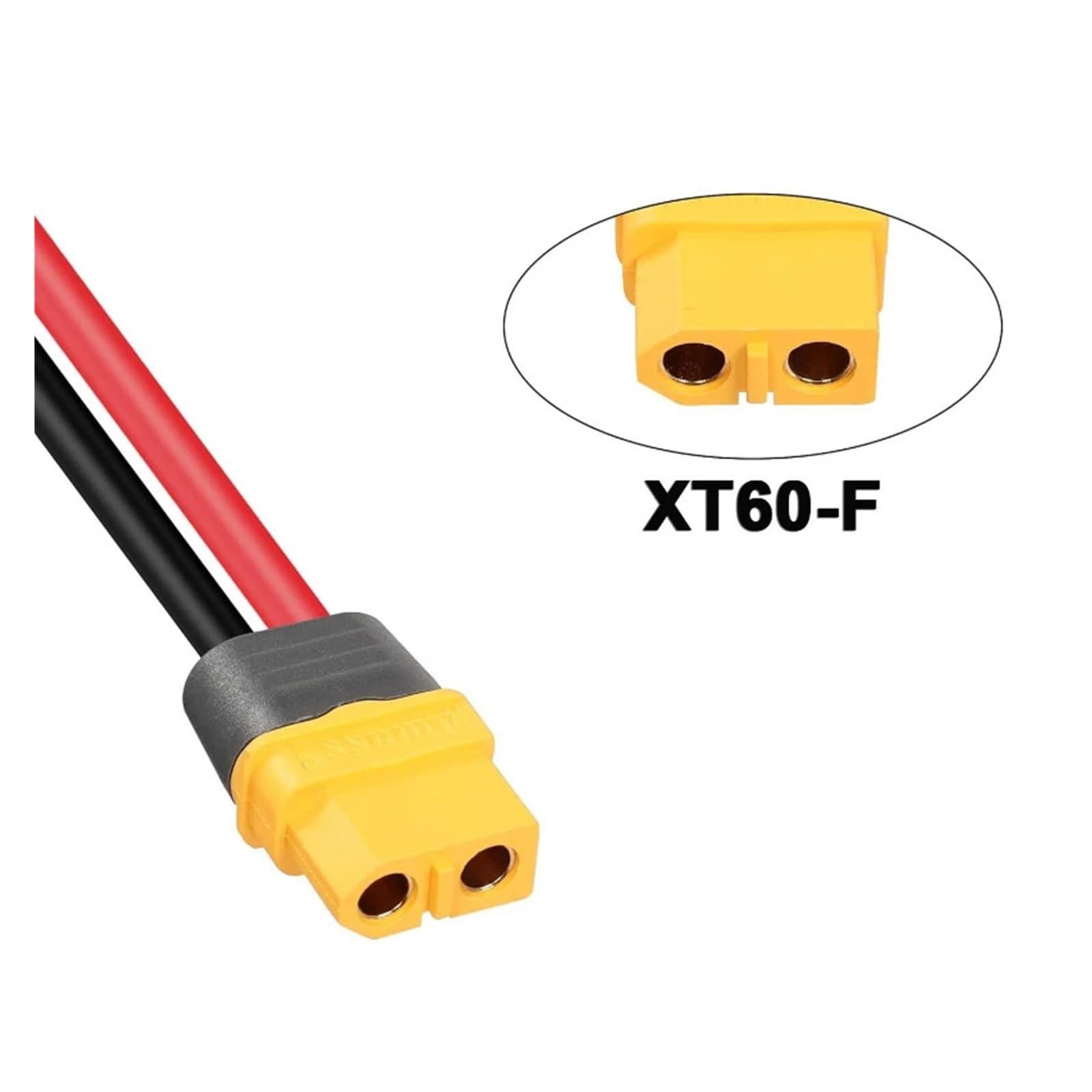 Wtyczka i gniazda z kablami XT60H-F do podłączenia modelu samolotu, interfejs 45A, gniazdo XT90, kabel adaptera, 12 AWG, drut silikonowy, wtyczka baterii litowej (XT60-F, 300 cm)