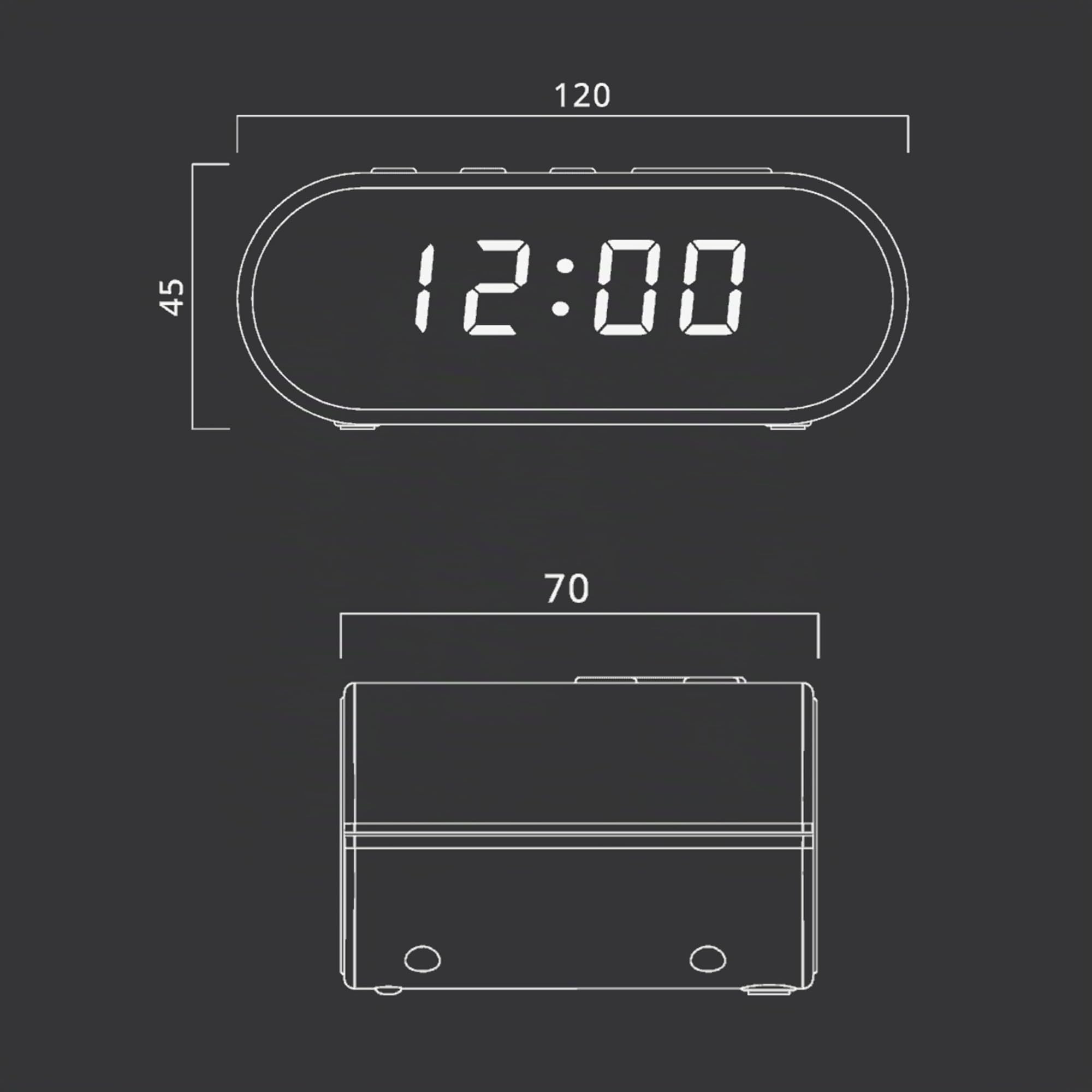 Muse M-10 BL Radio-réveil avec écran LED, 20 stations mémorisables Bleu