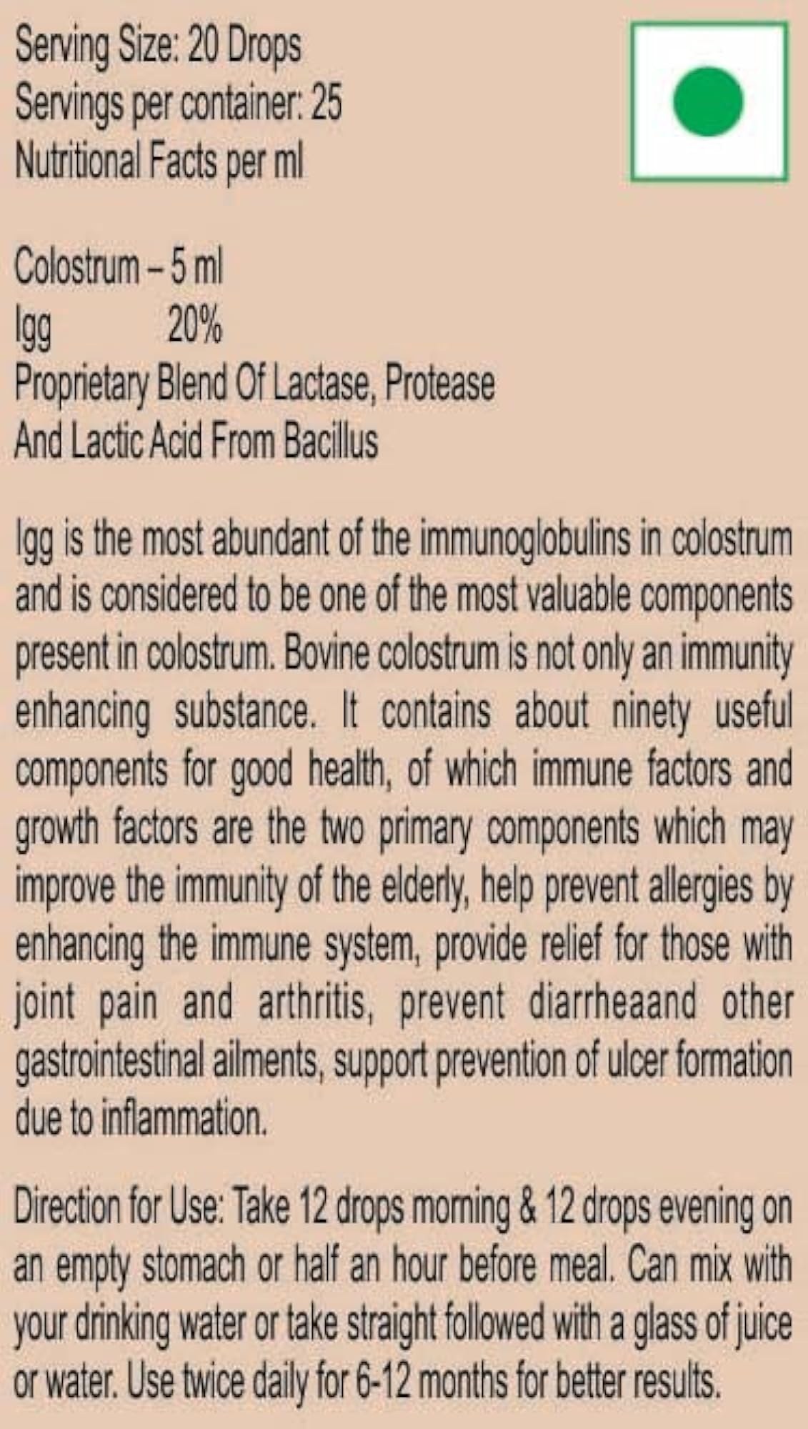 IGG Plus Complex Drops, Immune Support