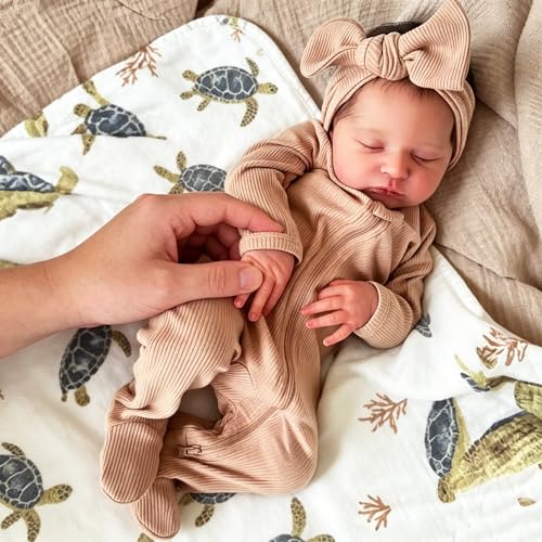Muñeca Reborn Bebé de 19 Pulgadas Cuerpo de Tela y Vinilo miniatura 6