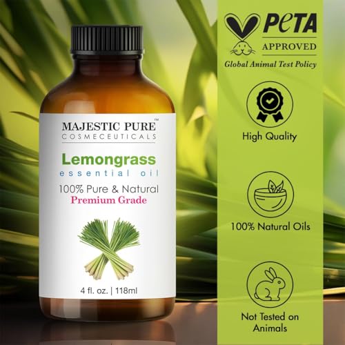 Image of Majestic Pure Lemongrass Essential Oil for Diffuser - 4 Fl Oz