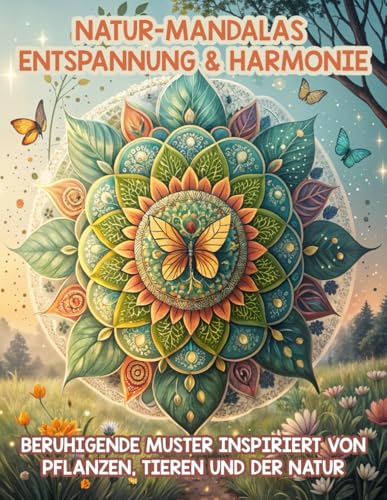 Natur-Mandalas: Entspannung und Harmonie erleben – Ein Mandala Malbuch mit inspirierenden Zitaten und Sprüchen für Fokus und Stressabbau: Beruhigende ... von Flora, Fauna und der Schönheit der Natur