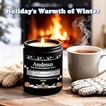 Firewood Candle – Winter Candles | Holiday Scented Candles, 7oz Jar Soy Candle for Home Scented - 50H Burn - Smoky Fireplace Cozy & Warm Scent, Christmas Gifts for Women & Men, Rustic Holiday Décor - Image 2