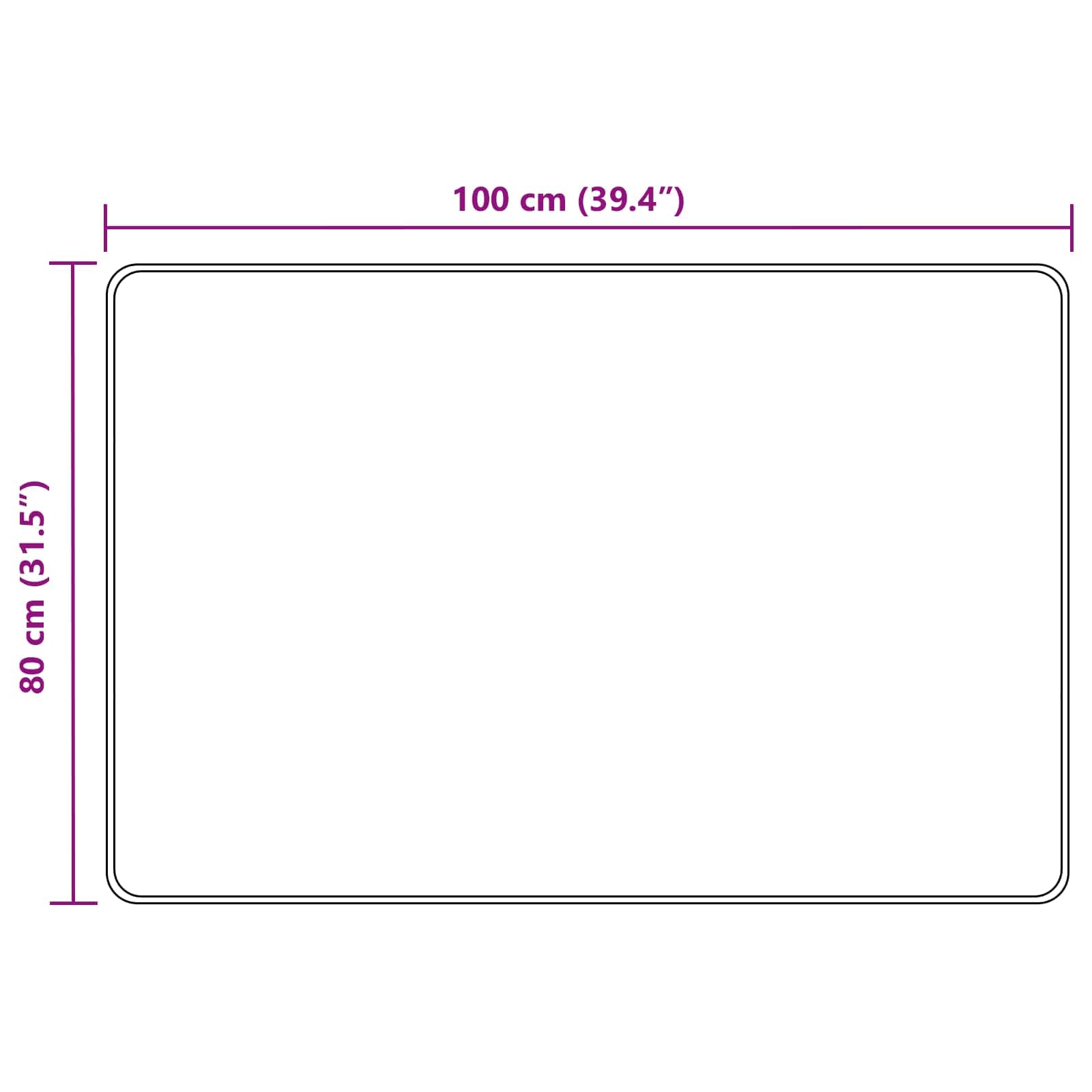 Marsa Tapis de sol, vert forêt, 80 x 100 cm, en polyester PVC, antidérapant, lavable, pour couloir, salon, chambre à coucher, chambre d'enfant, moderne, doux
