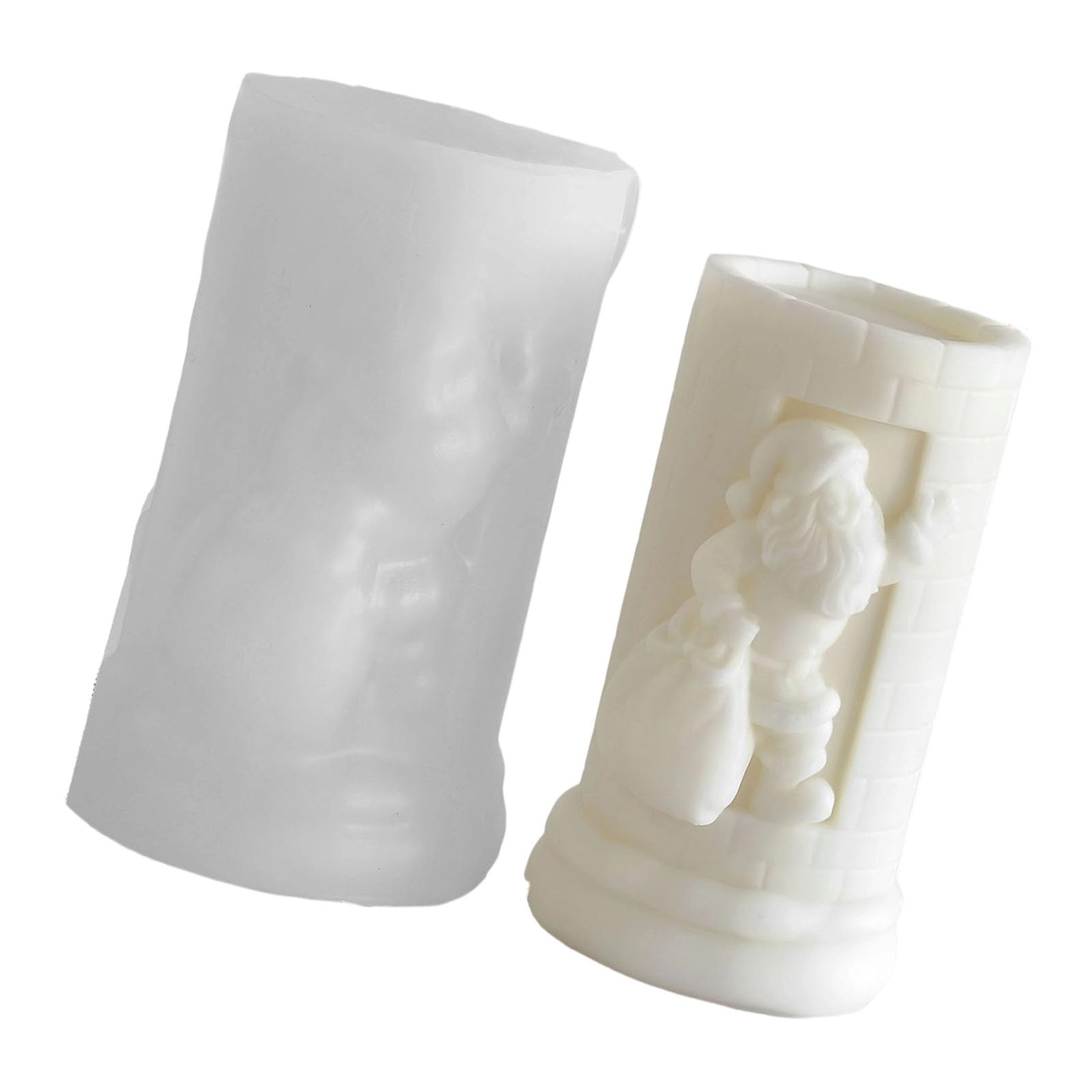 Xjdzineq Santa Wax Maker Mold for Christmas Birthdays Easy Demolding Santa Clauses Silicone Wax