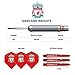 FOCO Officially Licensed Liverpool Football Club Steel Tip Brass Darts Set The Reds FC, 22g (D1415)
