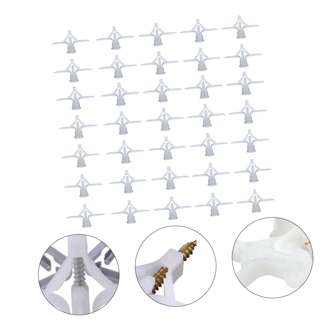 KICHOUSE Board Bulge Plug 250pcs Aircraft Type Expansion Tube M8x38 Smooth Texture