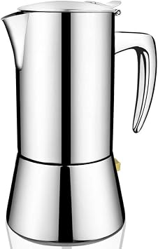 SOVORM Italian Moka Coffee Pot, 304 Stainless Steel Classic Cafe Maker Espresso Coffee Maker with Heat Resisitant Handle, Suitable for Induction Hob 200ml 200ml The New