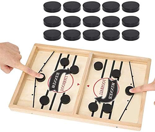 Slingshot Board Game Sling Foosball Fast Sling Puck Game Family Board Games Winner Board Puck Pass for Adults and Kids Ice Hockey Table Game Chess Battle