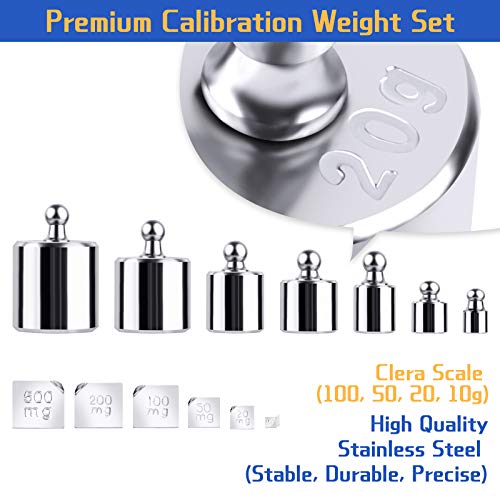 UCEC Calibration Weight Kit, 10mg 100g Gram Weights, Precision