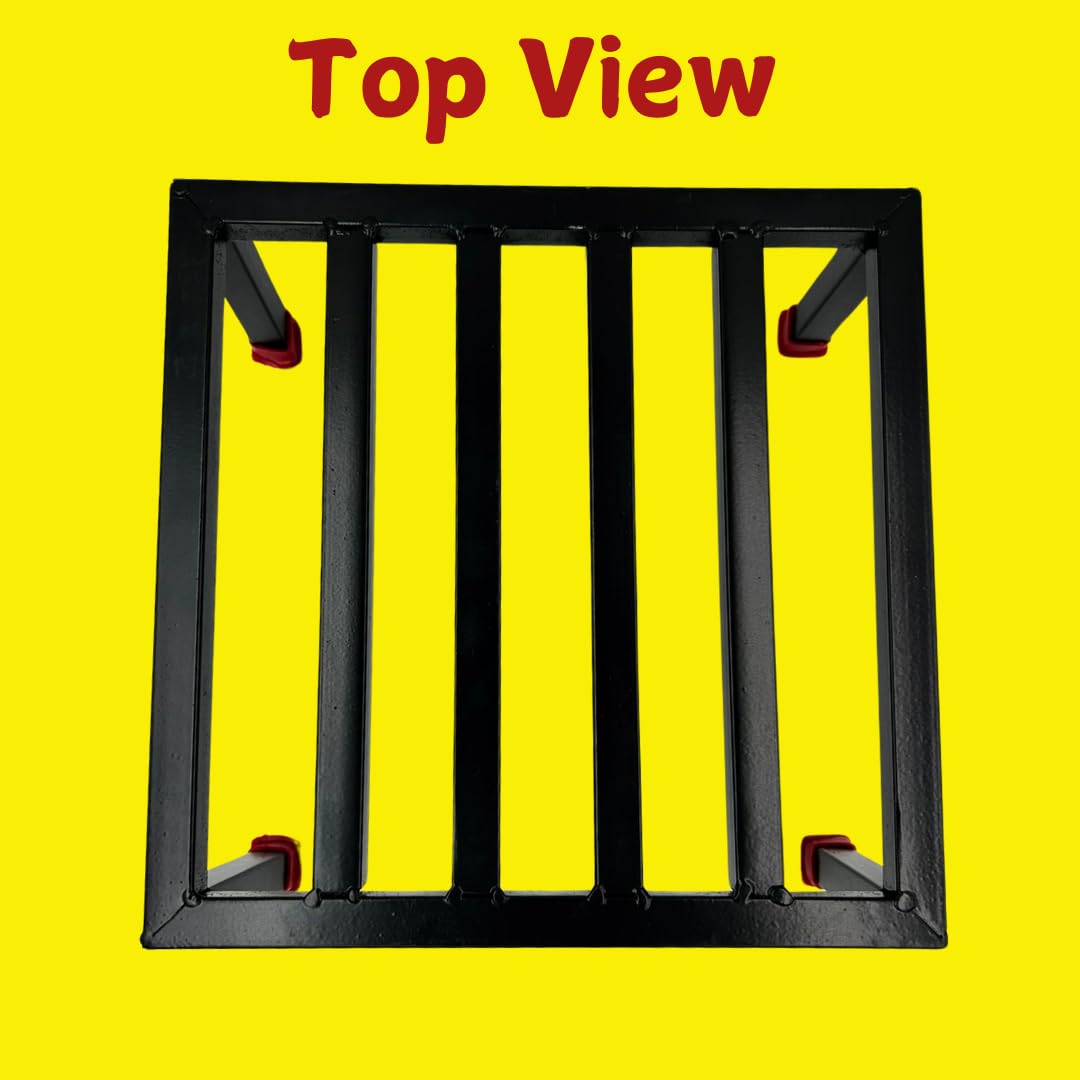 NAYRA Black Iron Plant Stand - Heavy Duty Outdoor Stand -7