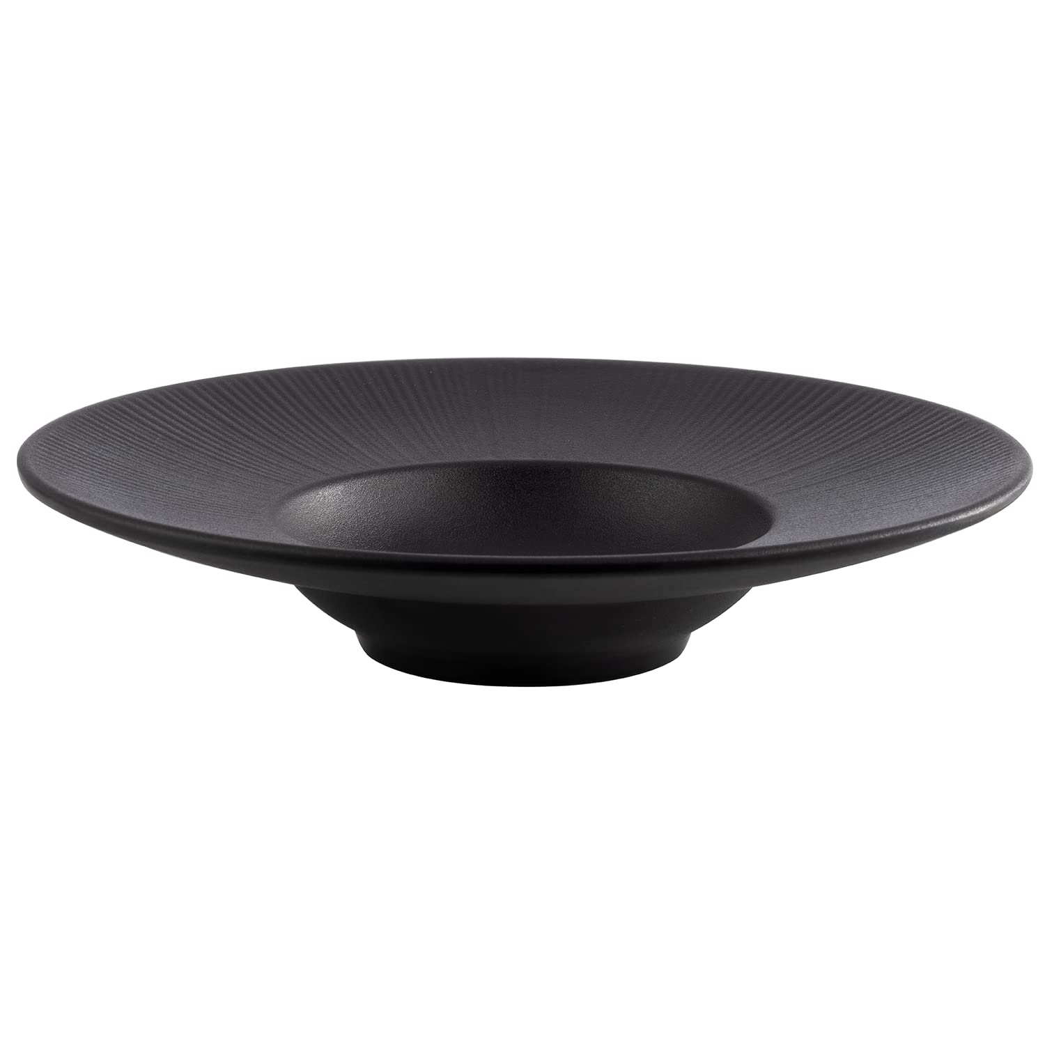 APS Nero 85098 Melamine Plate, Serving Plate for Many Foods Diameter 29 cm, Black