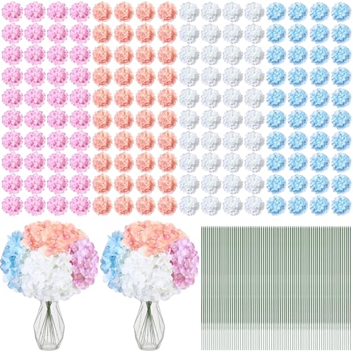 Hortensias artificiels multicolores pour centres de table de mariage et décoration de fête