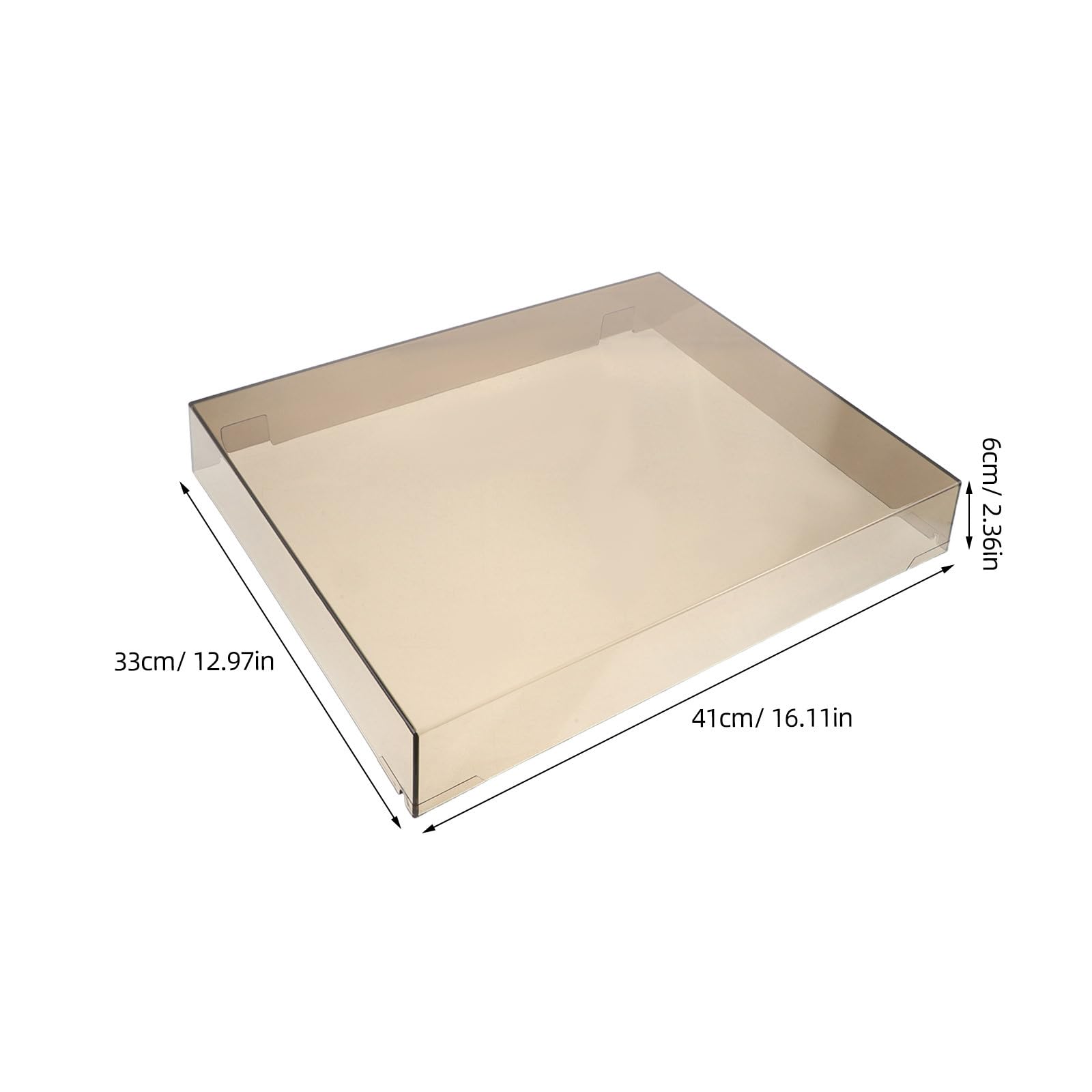 Coperchio protettivo trasparente per giradischi, 40,6 x 33 x 6,1 cm, in plastica, per giradischi in vinile, accessorio di ricambio per stereo.