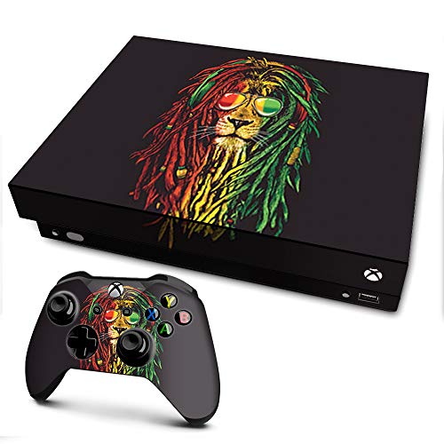 Xbox One X Console Skins Decals Vinyl Wrap - decal stickers skins cover -Rasta Dread Lion Irie